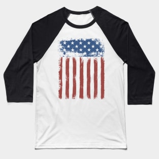 USA American retro vintage grunge flag Baseball T-Shirt